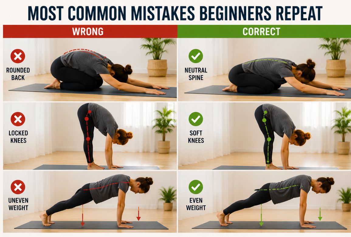 yoga mistakes beginners must avoid