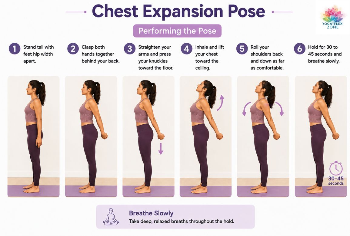 morning yoga for rounded shoulders and neck tension