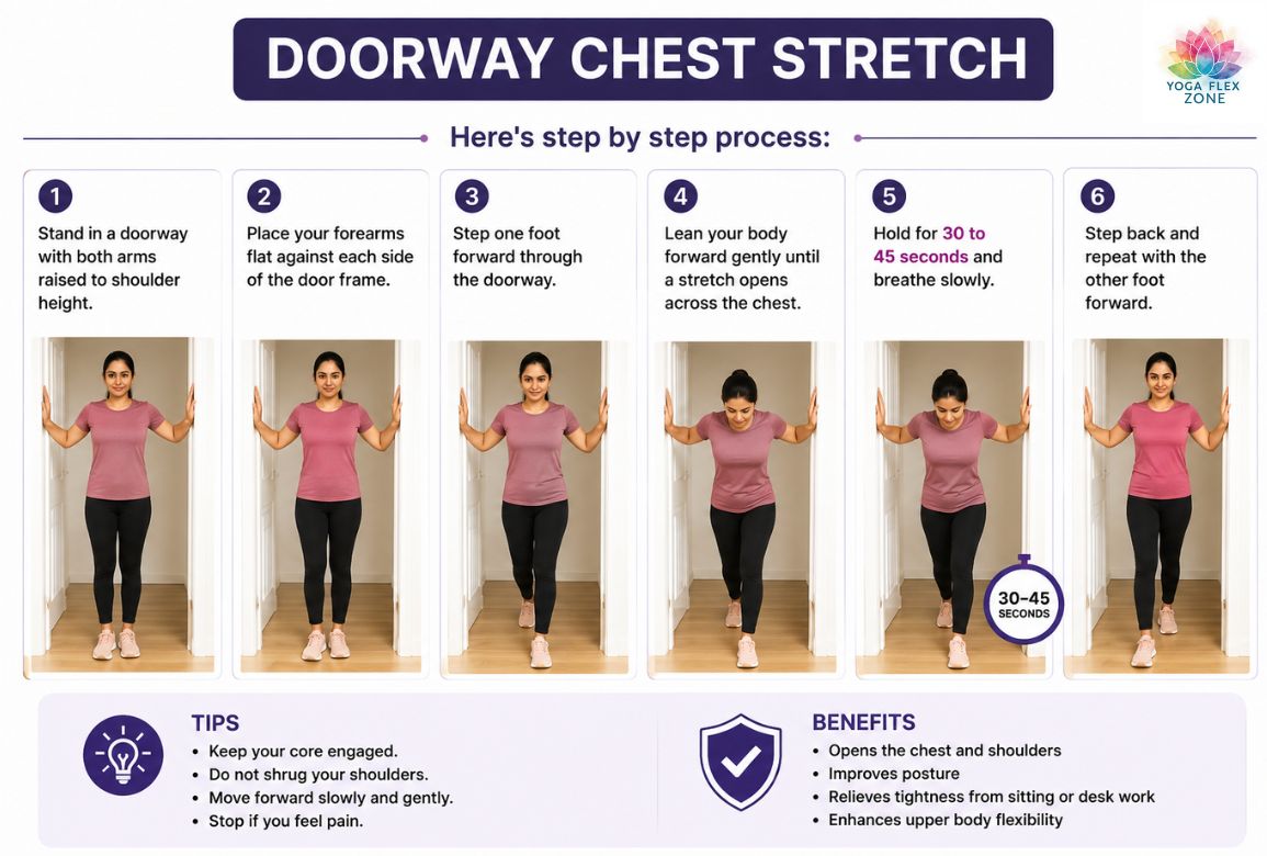 morning yoga for rounded shoulders and neck tension