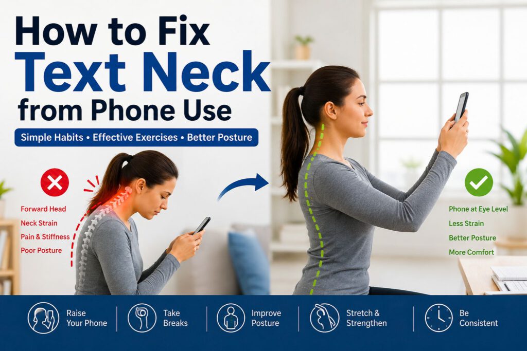 How to Fix Text Neck from Phone Use
