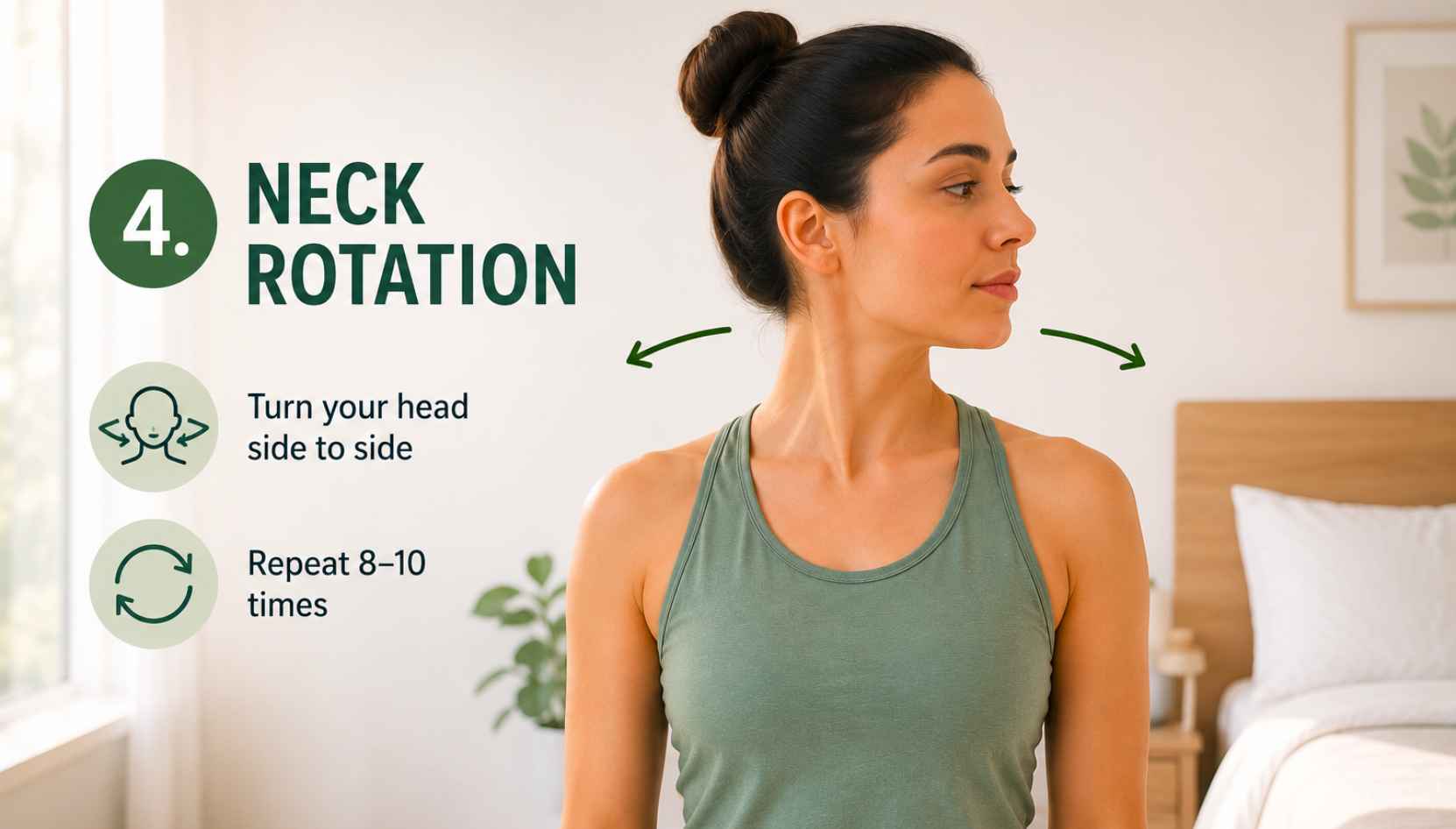 morning stretches for a stiff neck