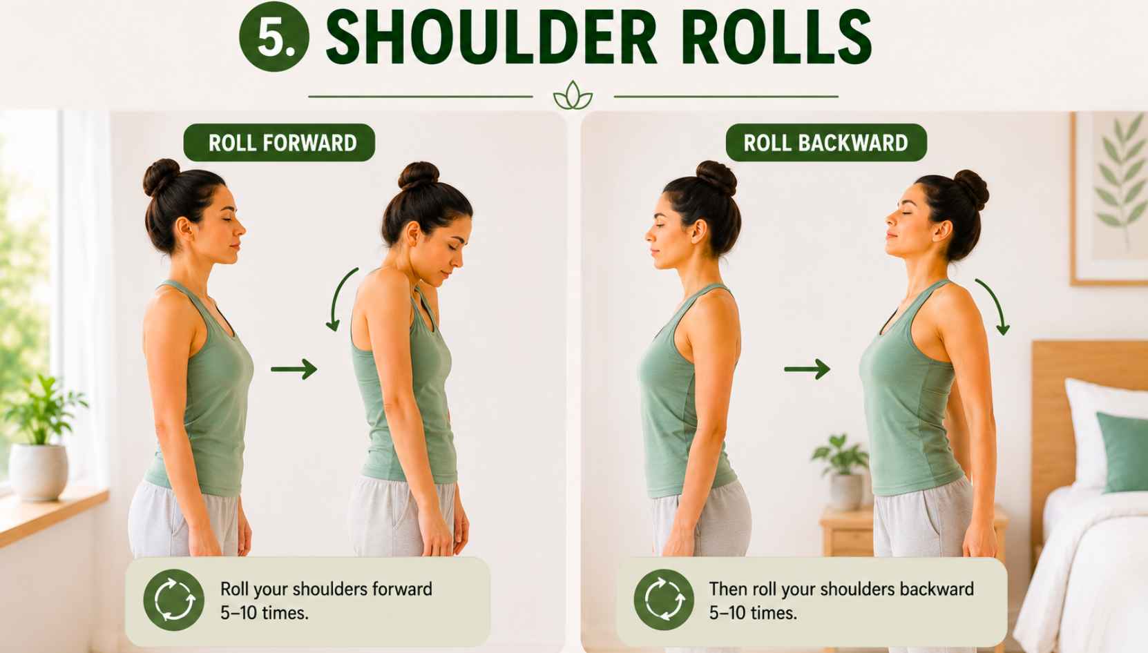 morning stretches for a stiff neck