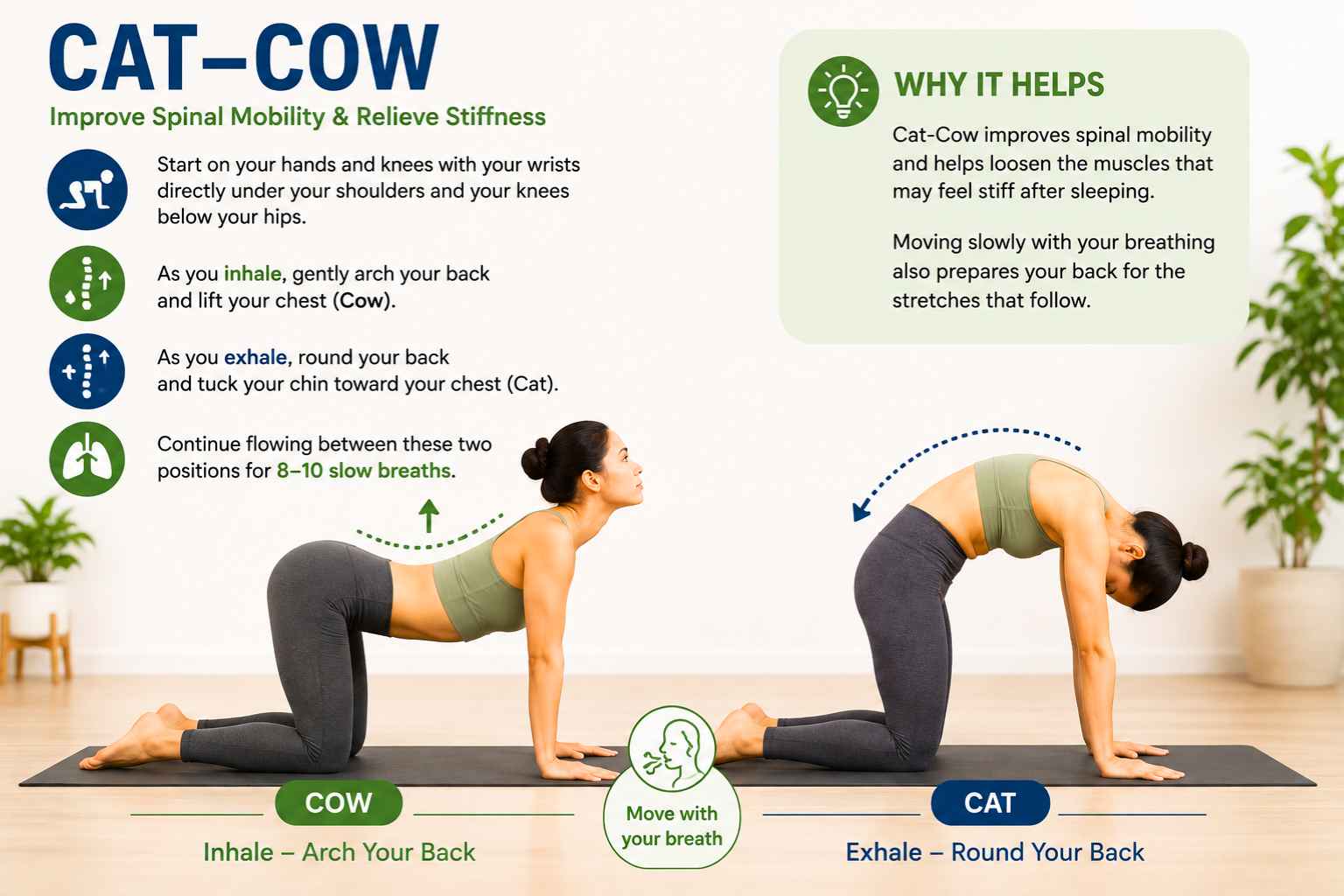 Morning stretches for lower back stiffness