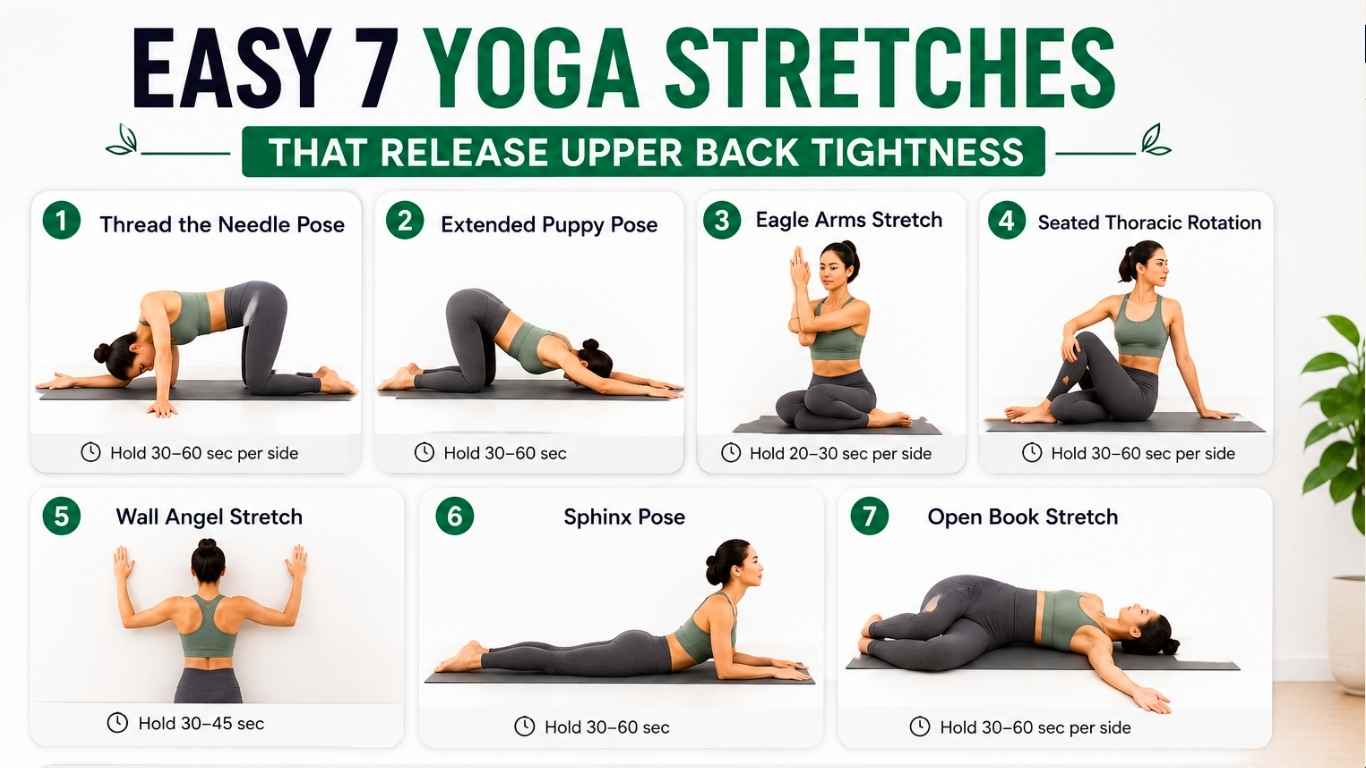 yoga stretches for upper back pain and tightness