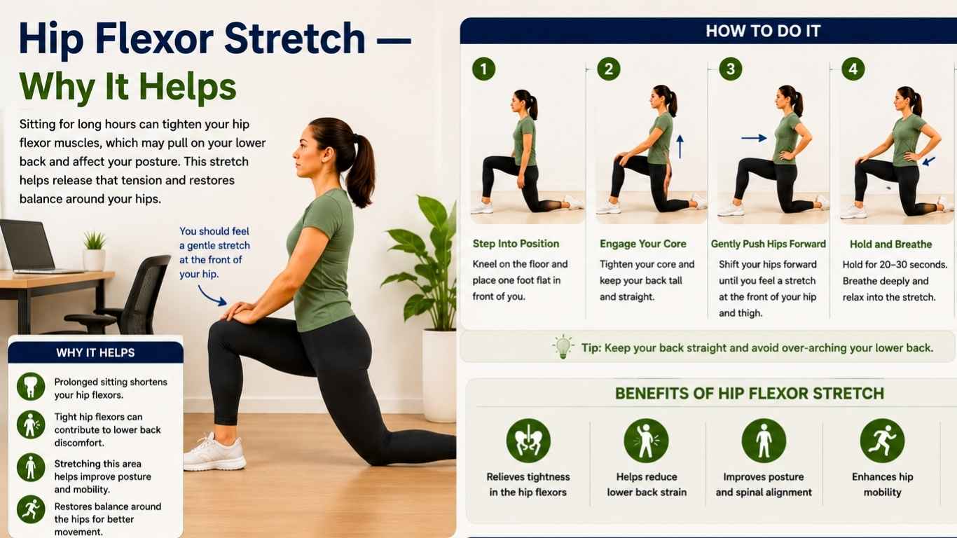 desk stretches for lower back pain from sitting