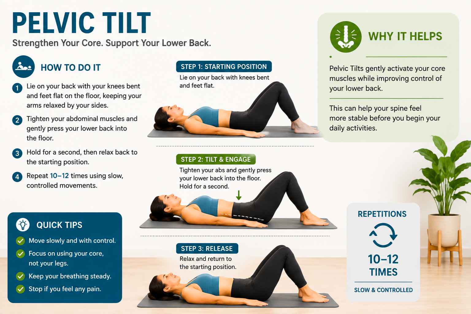 Morning stretches for lower back stiffness