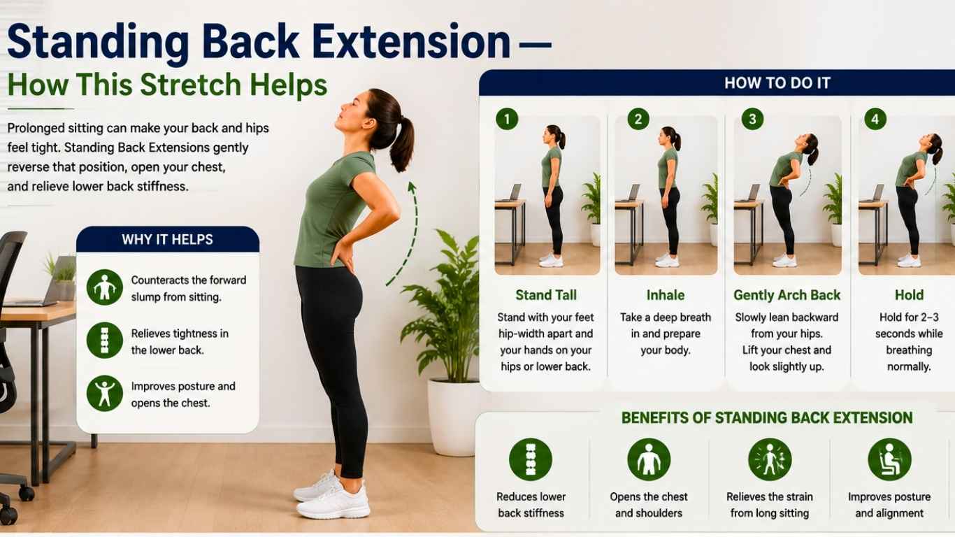 desk stretches for lower back pain from sitting